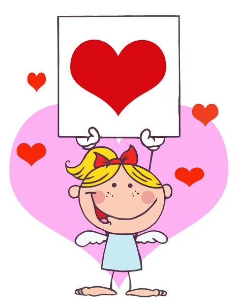 Cartoon Stick Cupid — Stock Photo, Image