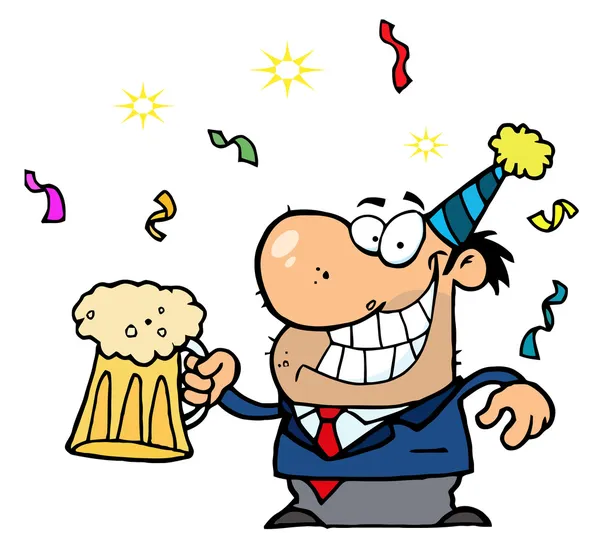 Happy Businessman Celebrating — Stock Photo, Image