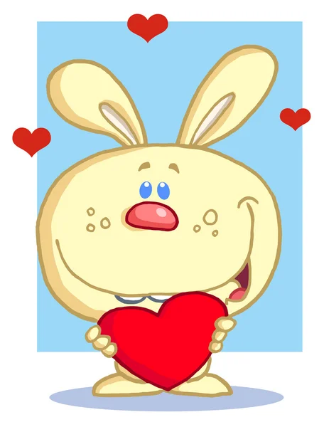 Conejo amarillo romántico feliz —  Fotos de Stock