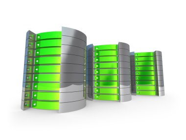 3D Servers clipart