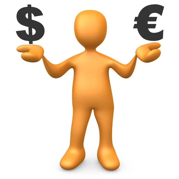 Vs dolar euro — Zdjęcie stockowe