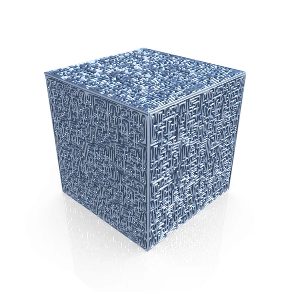 Лабіринт куб — стокове фото