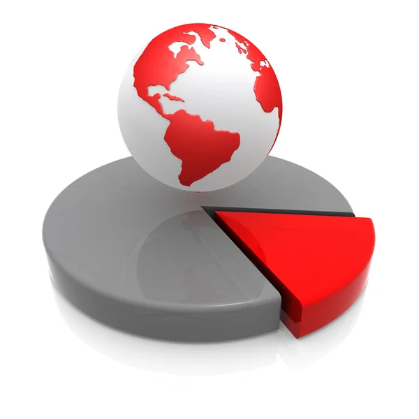 Wereld percentage — Stockfoto
