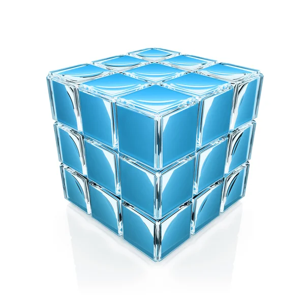 Скляний куб — стокове фото