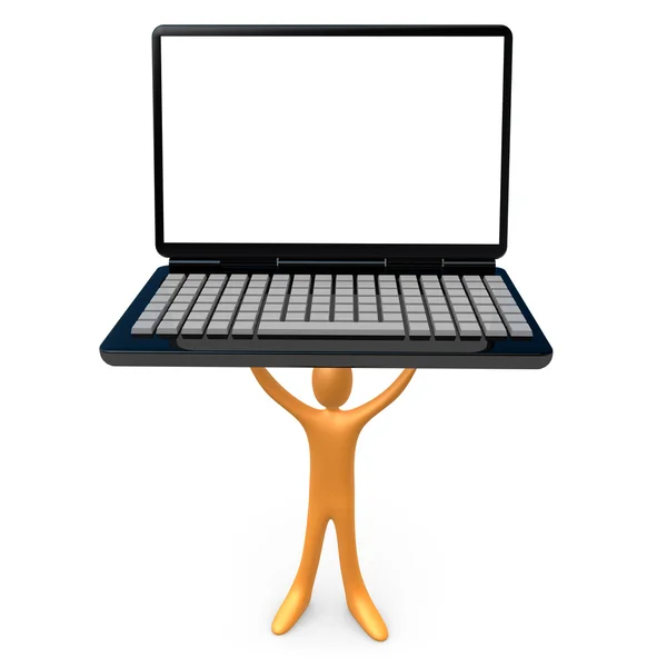 Presenza del computer portatile — Foto Stock