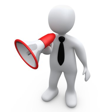 Person With Megaphone clipart