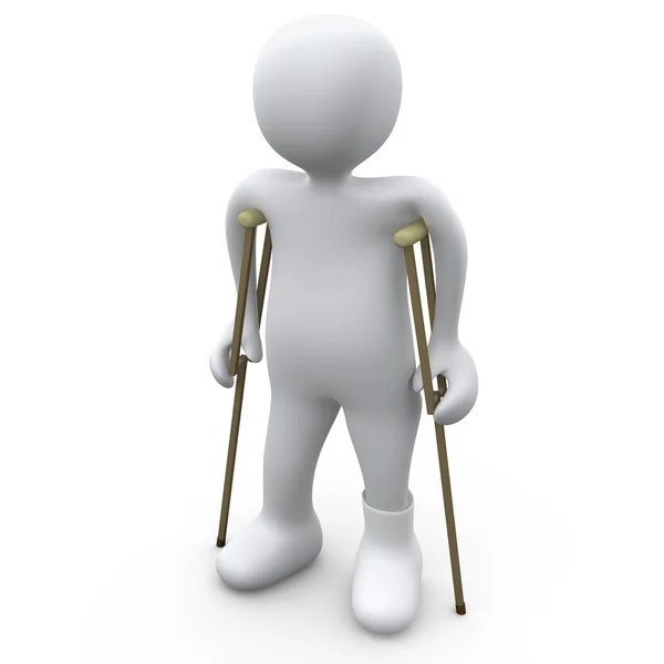 Persona con el pie roto —  Fotos de Stock