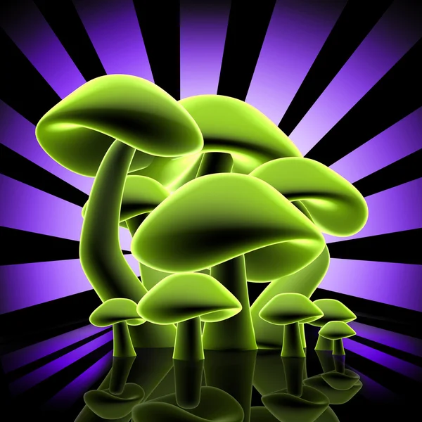 Дизайн грибов — стоковое фото