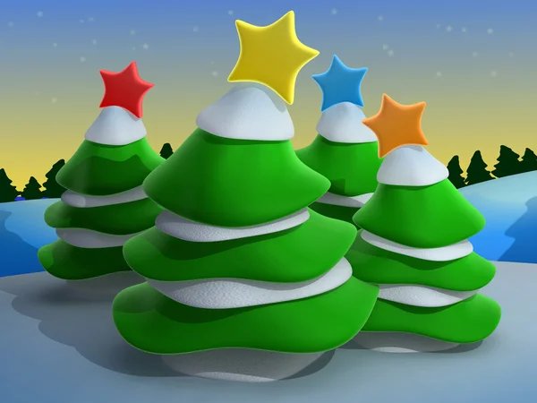 Jul landskap — Stockfoto