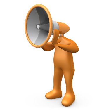 Megaphone Person clipart