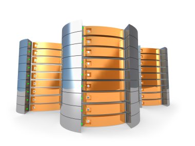 3D Servers clipart