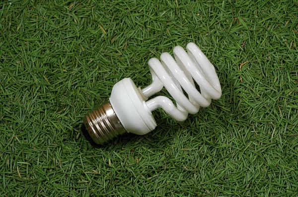 Энергосберегающая лампа — стоковое фото