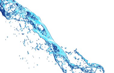 Isolated waterdrops with splash clipart