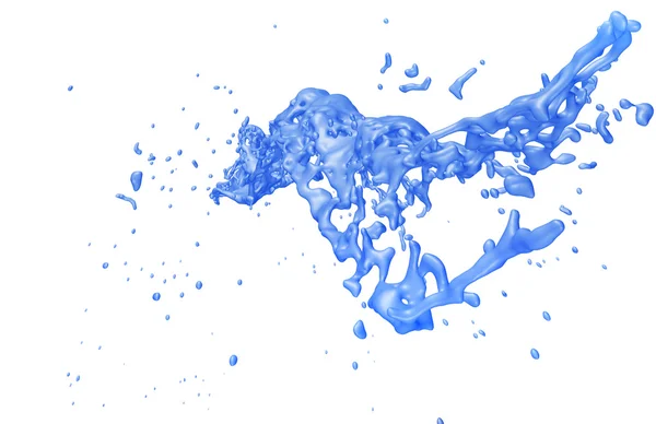 Vereinzelte Wassertropfen mit Spritzer — Stockfoto