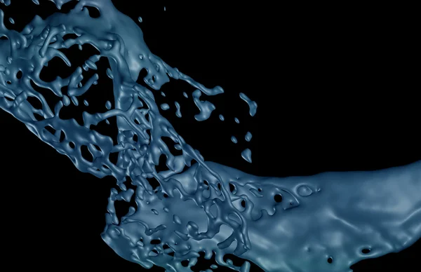 Geïsoleerde waterdrops met splash — Stockfoto