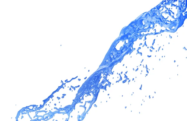 Geïsoleerde waterdrops met splash — Stockfoto