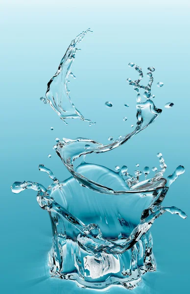 Plons blauw water — Stockfoto