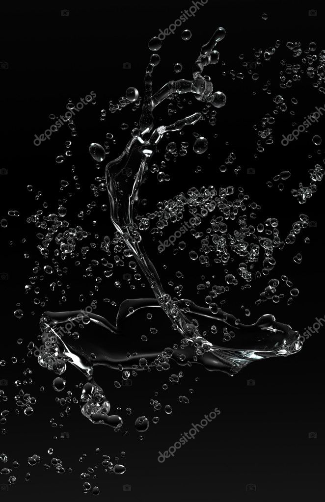 Water on black background Stock Photo by ©lolaferari 2225268