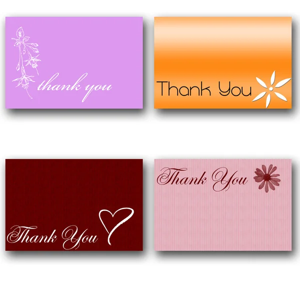 Thank you cards — Stock Photo, Image