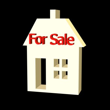 3d vector house for sale clipart