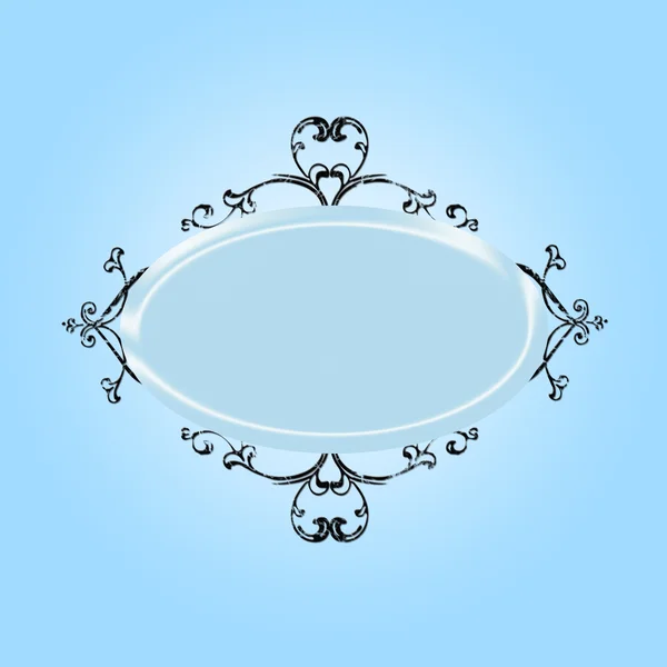 Verre vecteur ovale — Image vectorielle