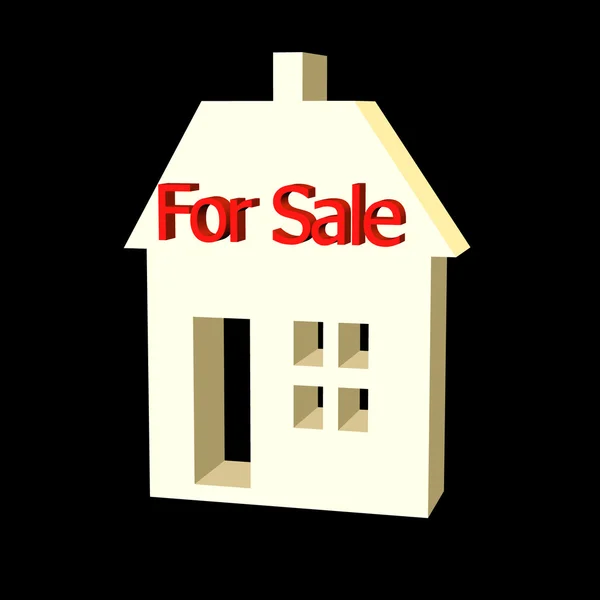 3D vektor dům na prodej — Stockový vektor