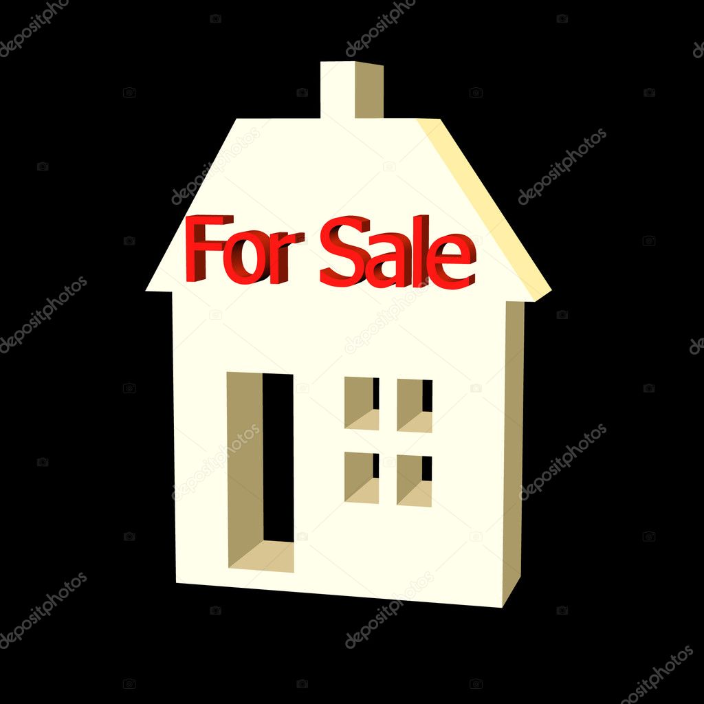 3d vector house for sale — Stock Vector © TrulyM 2423933