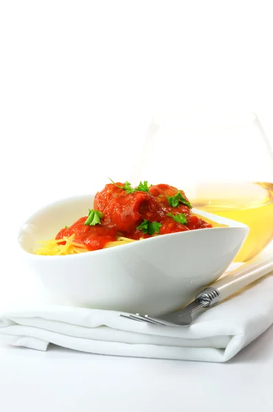 Pasta and Meatballs — Stock Photo, Image