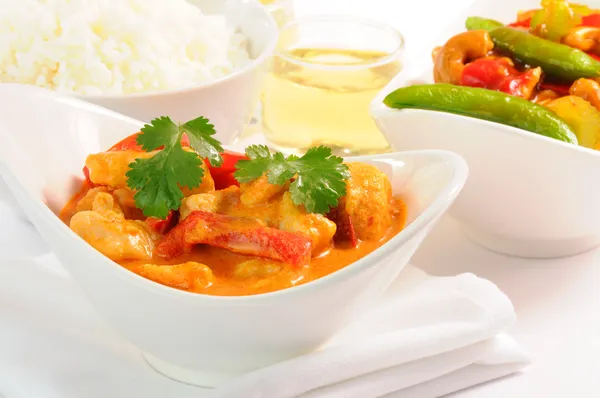 Pollo al curry tailandés Imágenes de stock libres de derechos