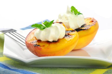 Grilled Peaches clipart