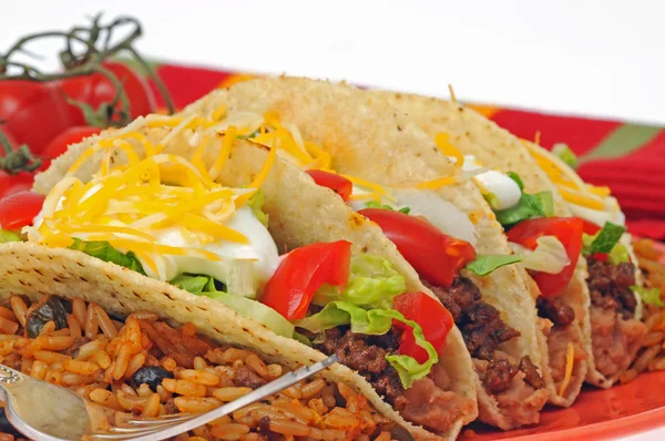 Tacos and Rice — Stock Photo, Image