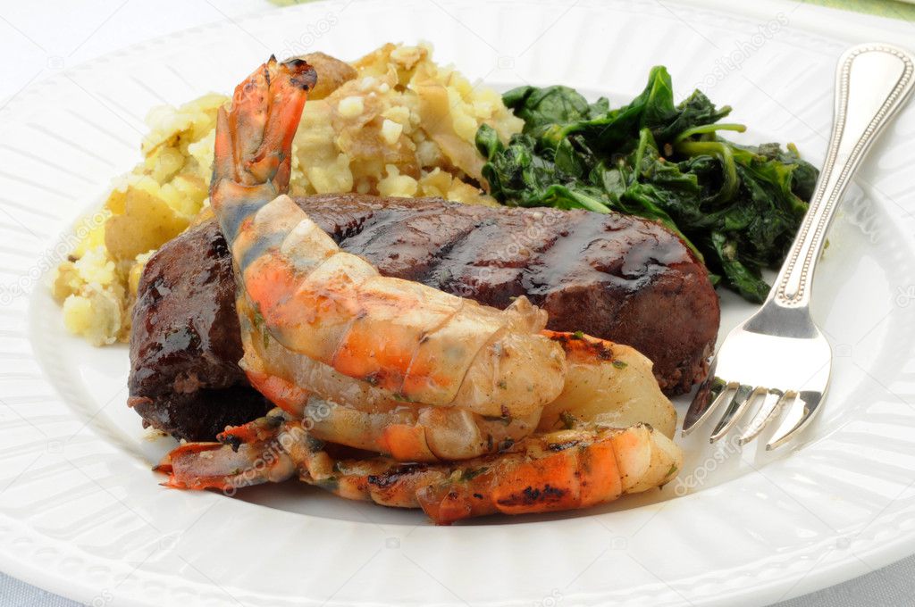 Grilled Shrimp and Steak
