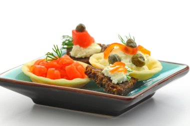 Plate of Appetizers clipart