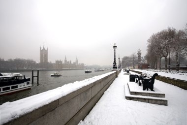 London Snow Scene clipart