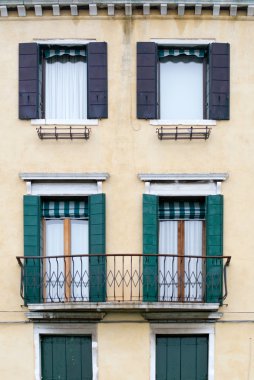 Housefront with Window Shutters clipart