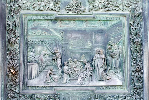 Brąz panelu, Katedra w pisa, Włochy — Zdjęcie stockowe