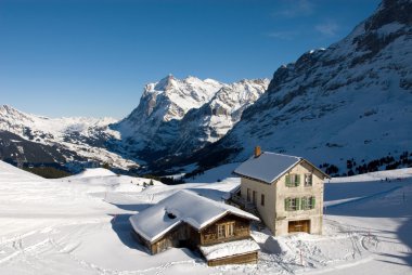 Kleine Scheidegg - Chalets clipart