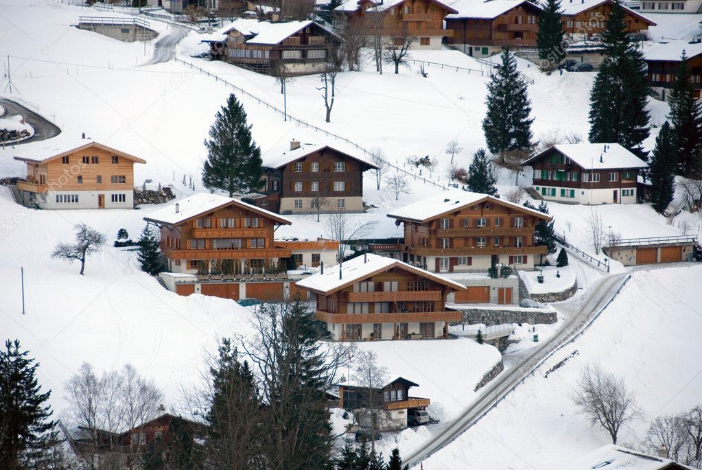 Chalets in the Snow