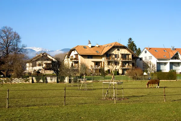Schweiziske huse - Stock-foto