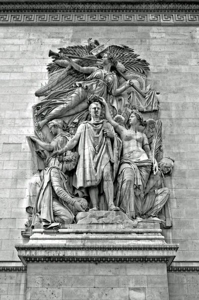 Socha - arc de triomphe, Paříž — Stock fotografie