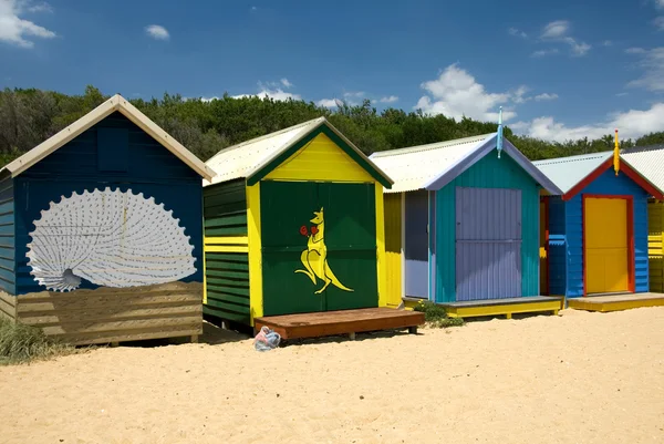 Cabanas de praia — Fotografia de Stock