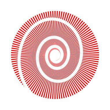 Vector image of circle and spiral clipart