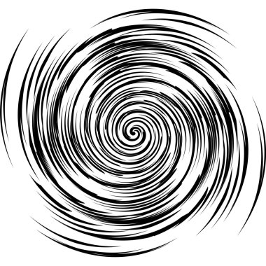 Black and white spiral vector clipart