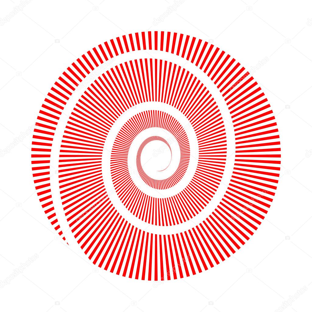 Vector image of circle and spiral