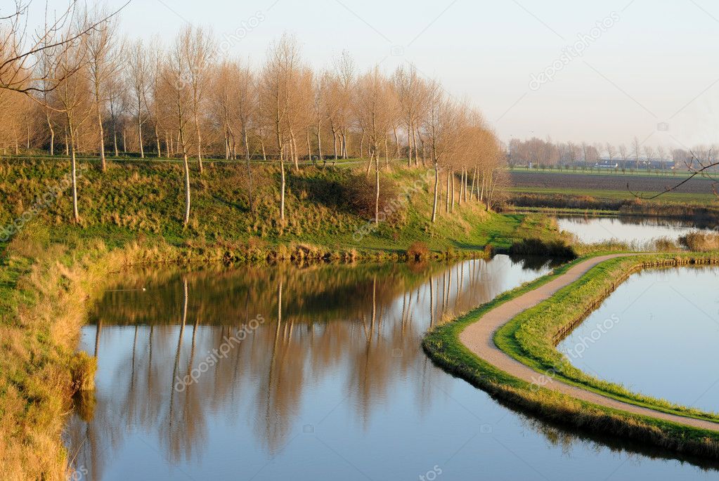 View over polder in Sluis