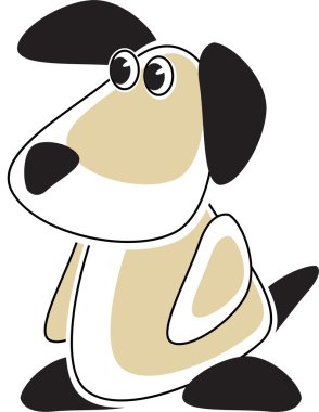 Cartoon Puppy - logotype style clipart