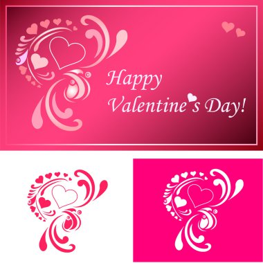 Valentine card and decor clipart