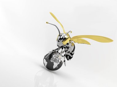 Bee robot clipart