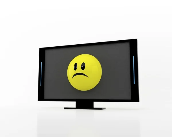 Нещасна телевізор — стокове фото