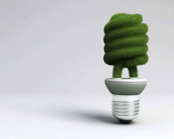 Grass light bulb — Stock Photo, Image